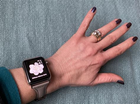 female apple watch wrist